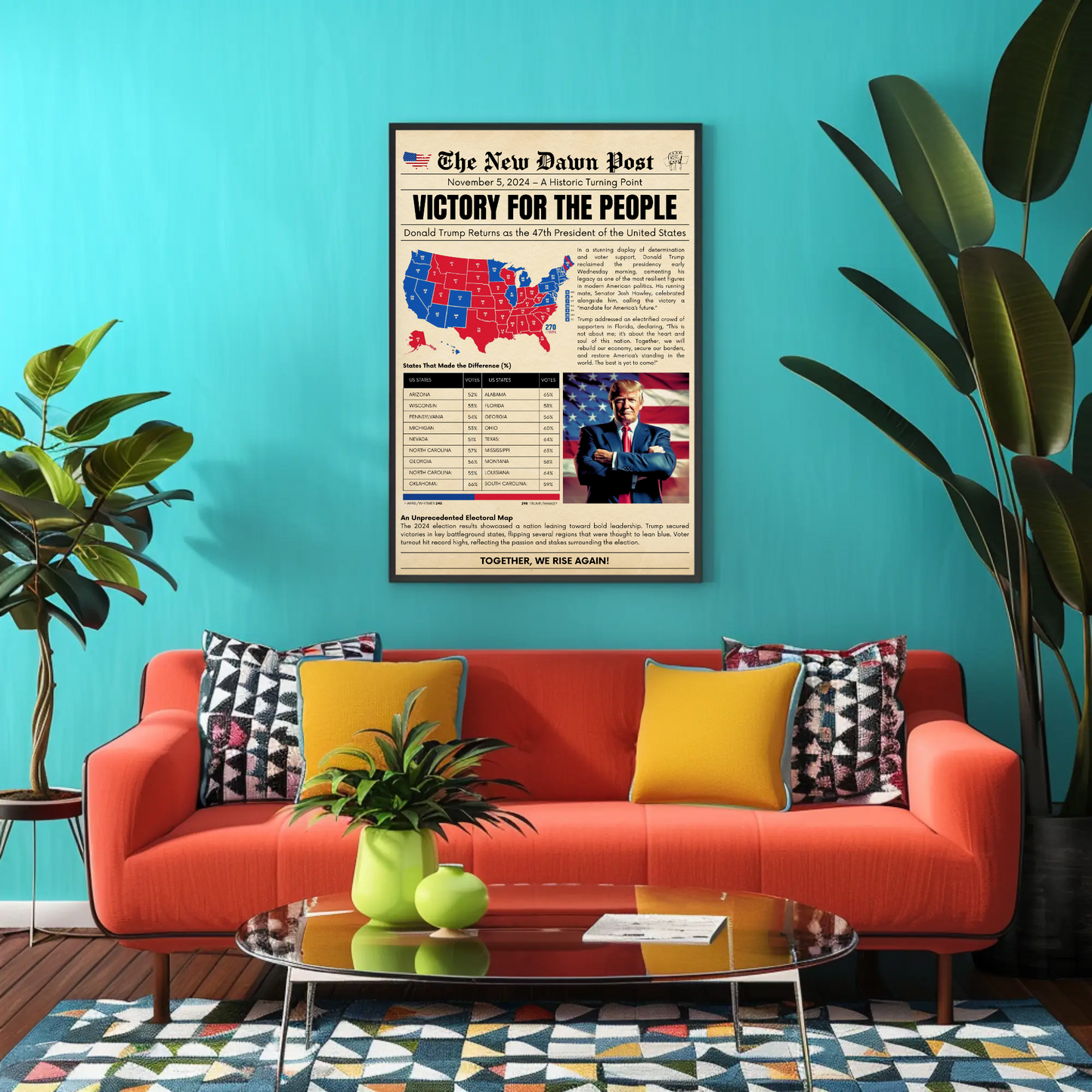 Trump Wins 2024 Election - Newspaper Cover