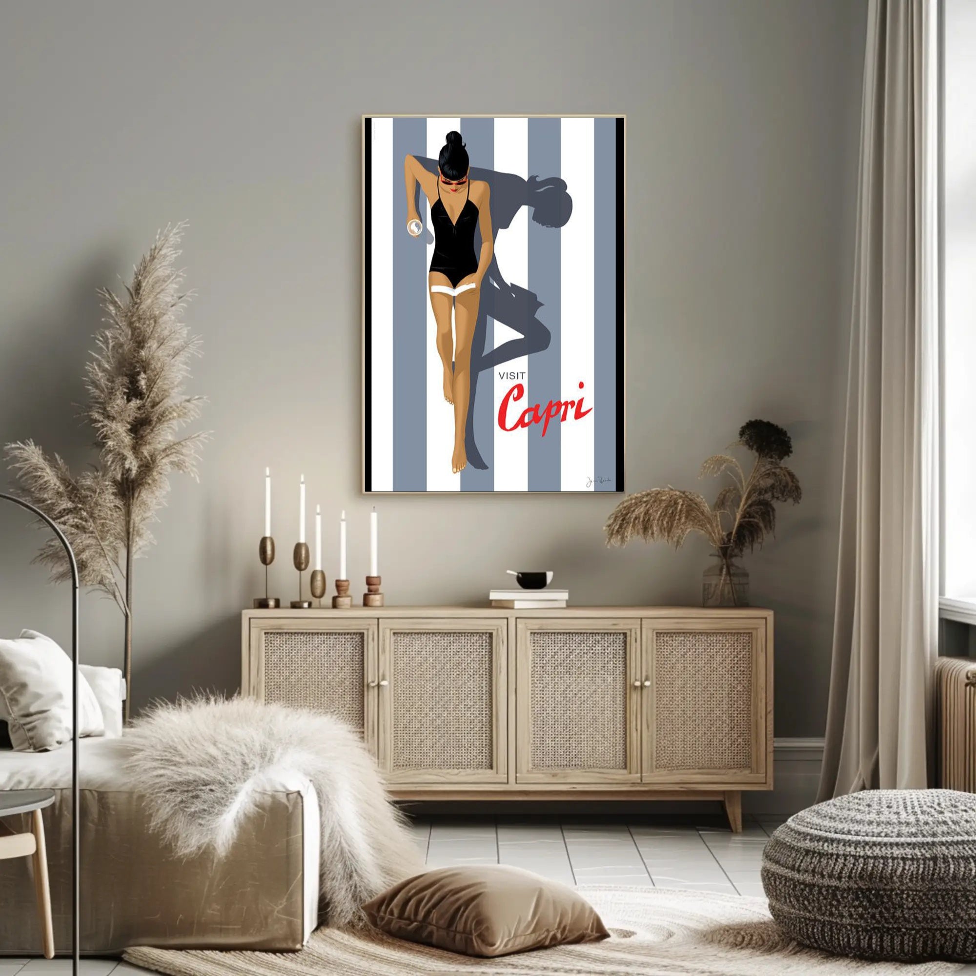 Capri Chic Summer Glamour Travel Poster PosterGoat