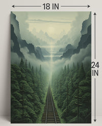 Journey Through The Misty Mountains Poster