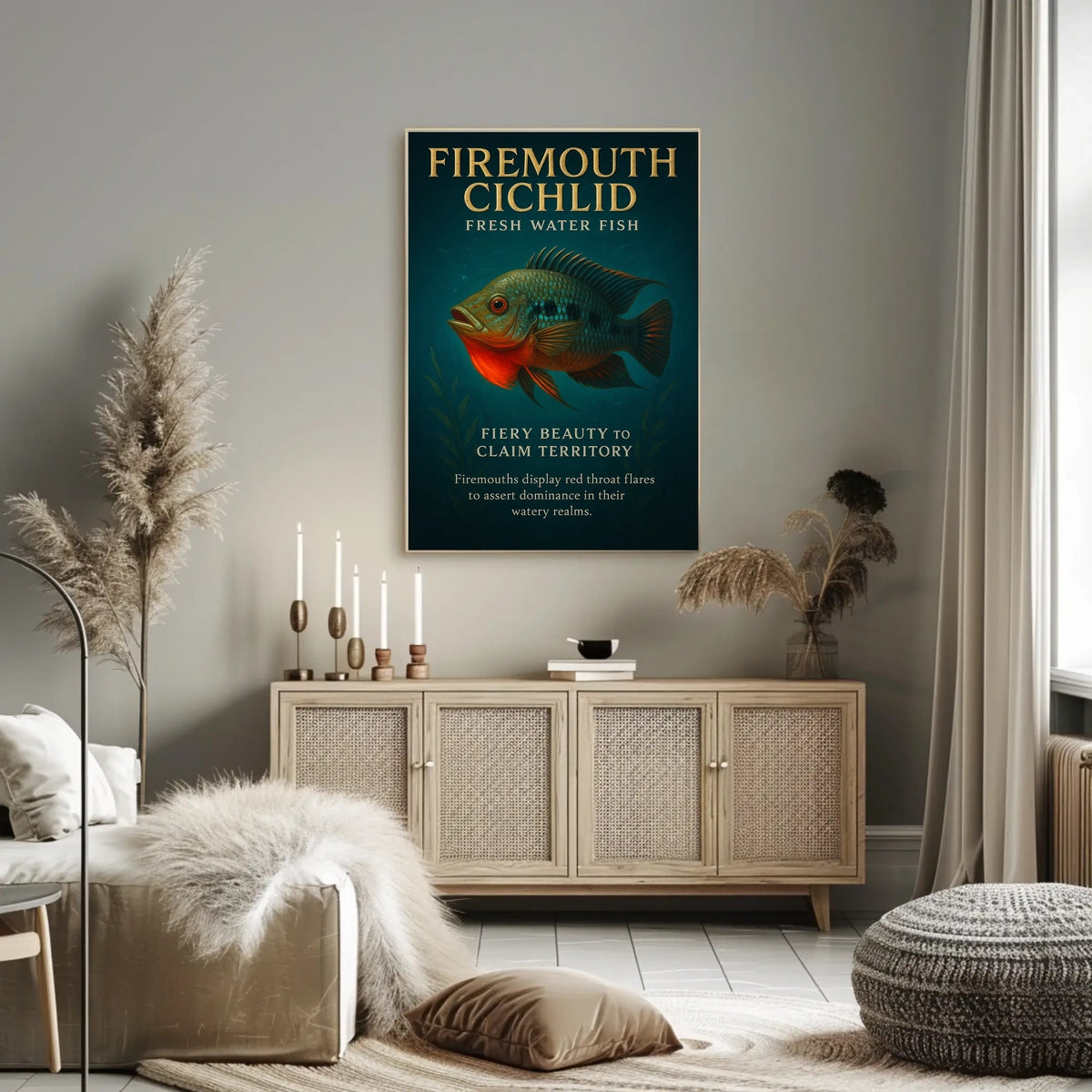 Firemouth Cichlid Fiery Beauty Poster