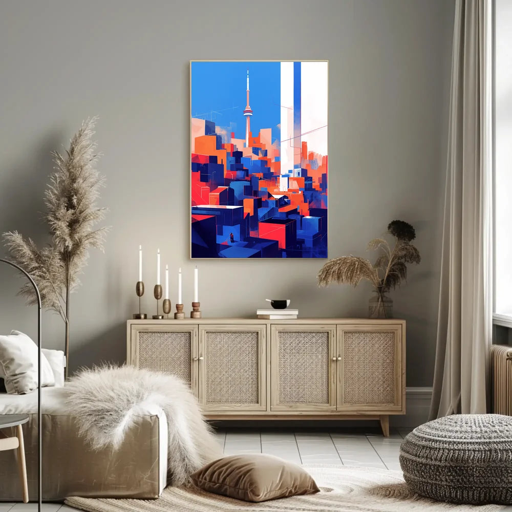 Toronto Abstract Cityscape Modern Art Poster