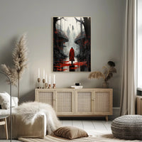 The Red Cloak In A Dystopian Realm Poster