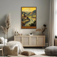 Serene Riverside Castle Poster