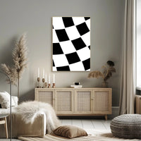 Dynamic Racing Flag Art Print - Sports Poster