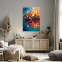 Sydney Opera House Mosaic Art Poster Vibrant Colors