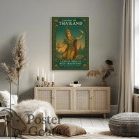 Thailand's Traditions in Vintage Style: Cultural Heritage Poster