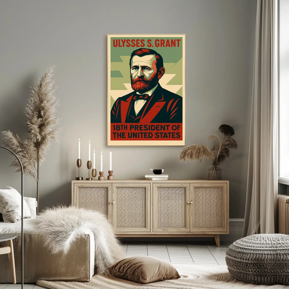 Ulysses Grant Presidential Heritage Decor Portrait Poster