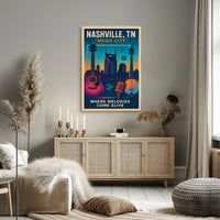 Nashville, TN Music City Poster