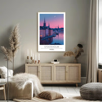 Serene Evening View of Stockholm Urban Cityscape Poster