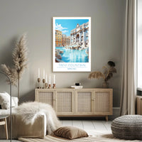 Trevi Fountain Artistry in Rome Travel Poster