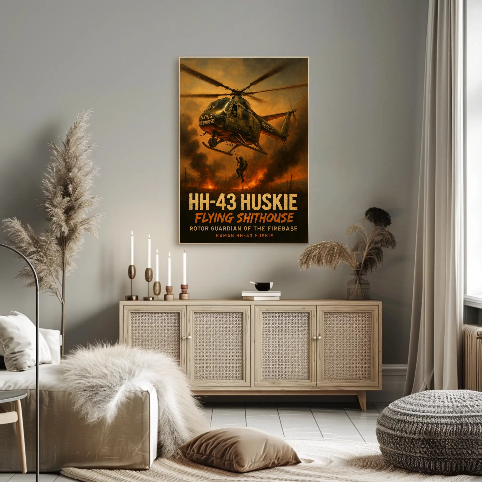 HH-43 Huskie in Action Military Recruitment Poster