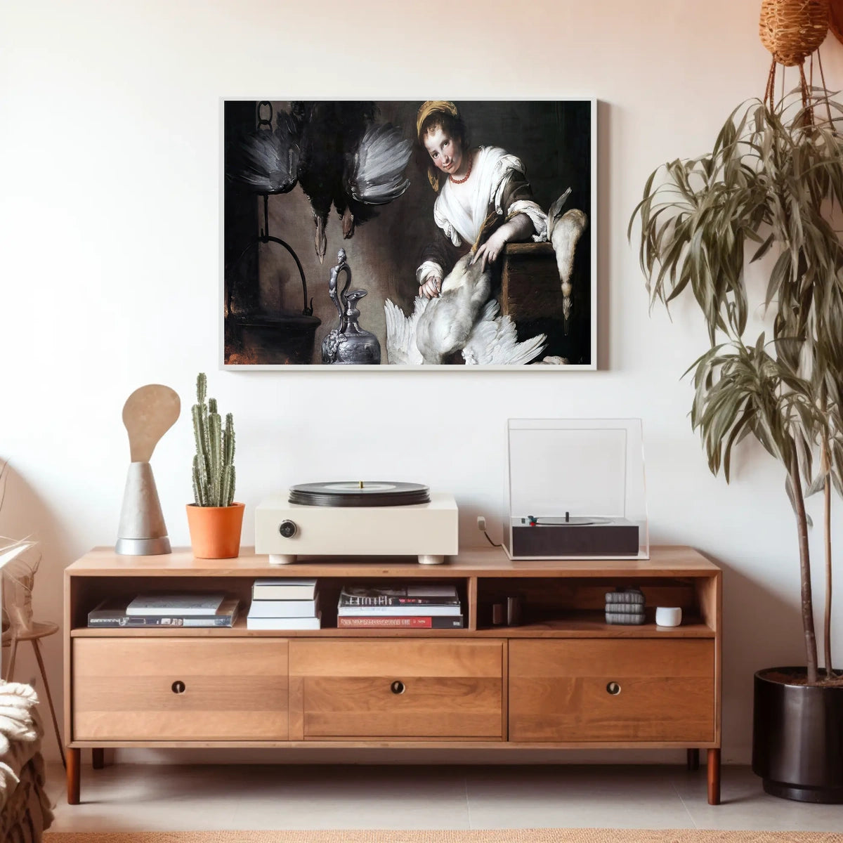 Classical Domestic Scene Baroque Realism Artistic Poster