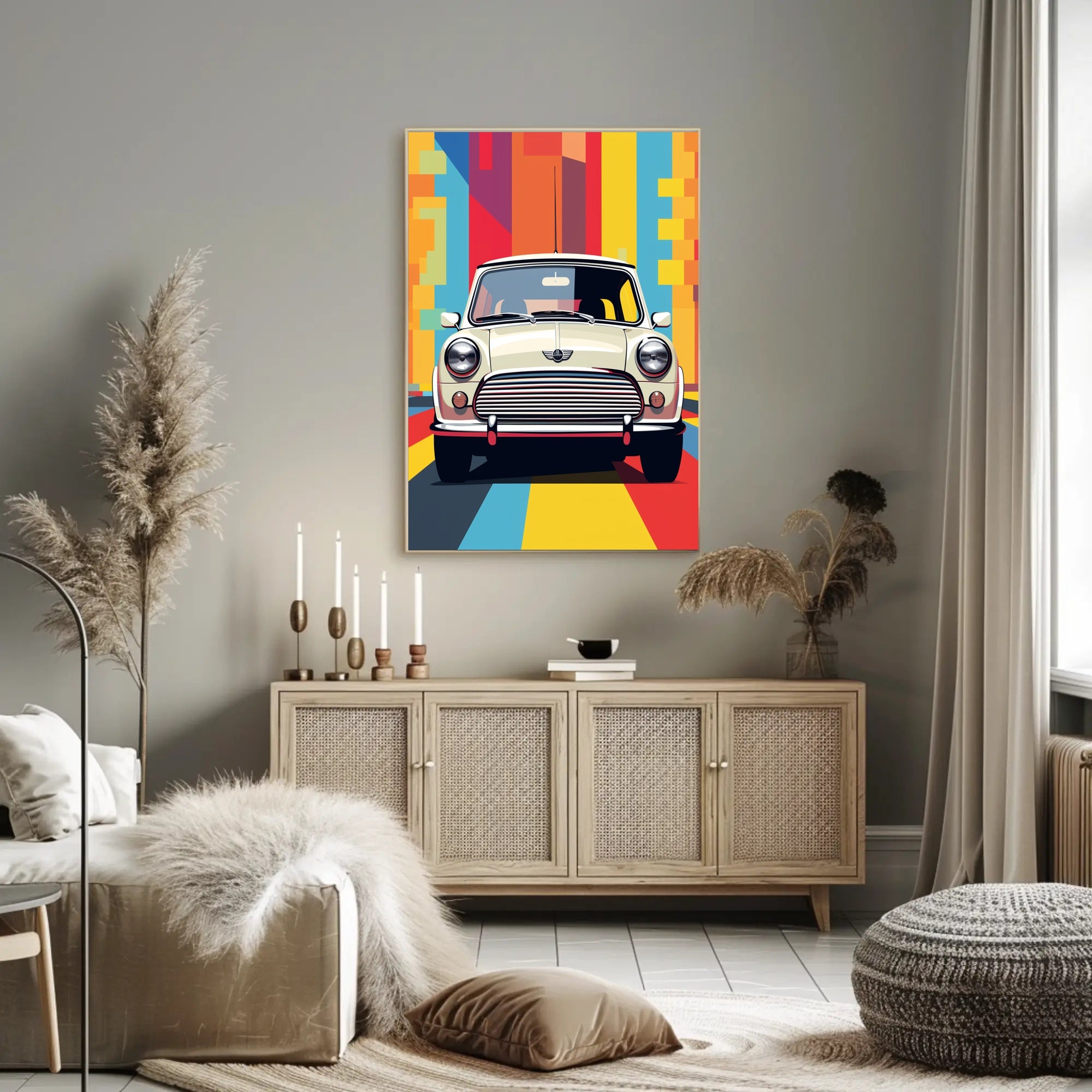 Retro Car Vibes Poster PosterGoat