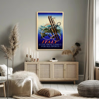 Italy Sports Adventure Vintage Poster Art Deco Influence PosterGoat