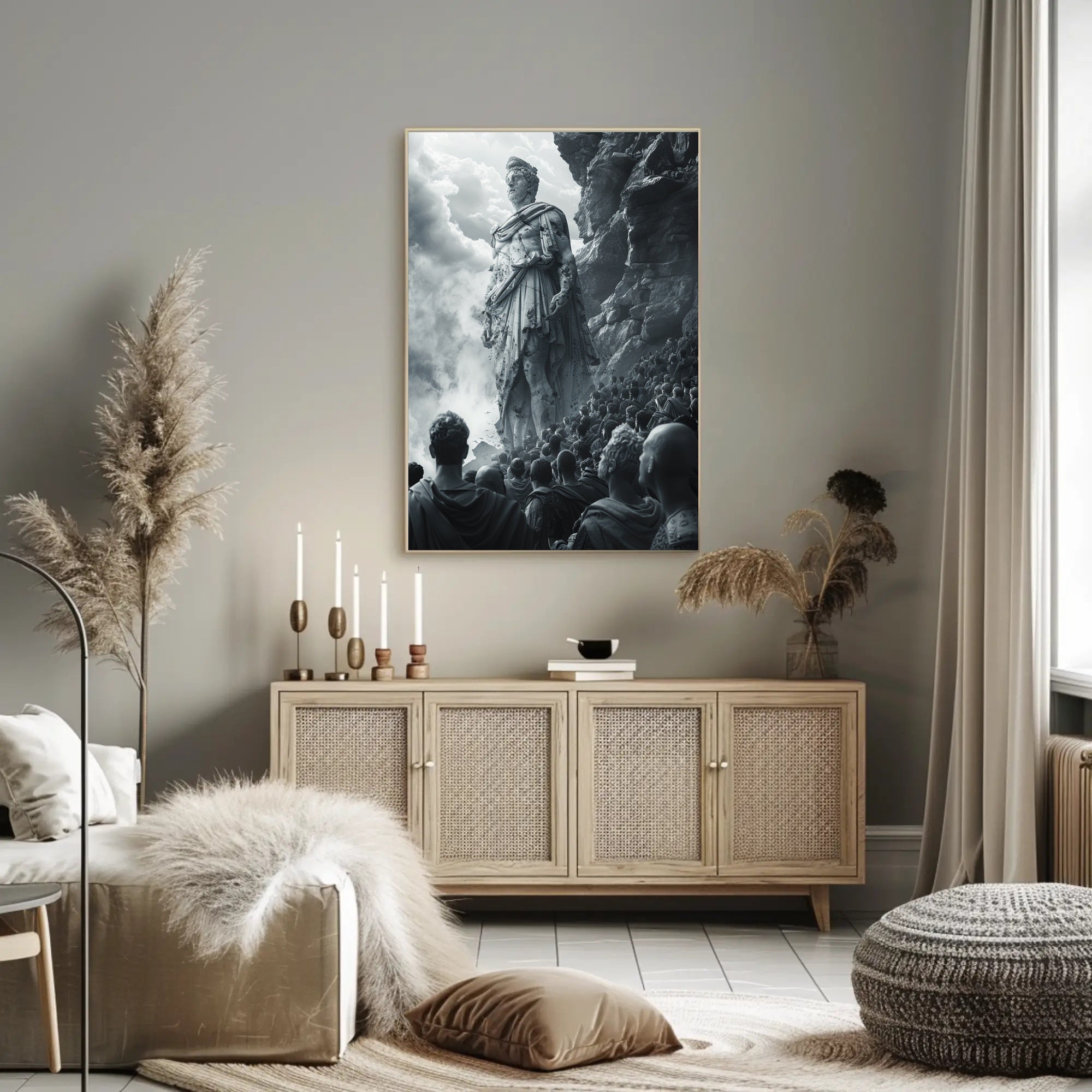 Post-Apocalyptic Survival Poster: Red Goggles Dystopia PosterGoat