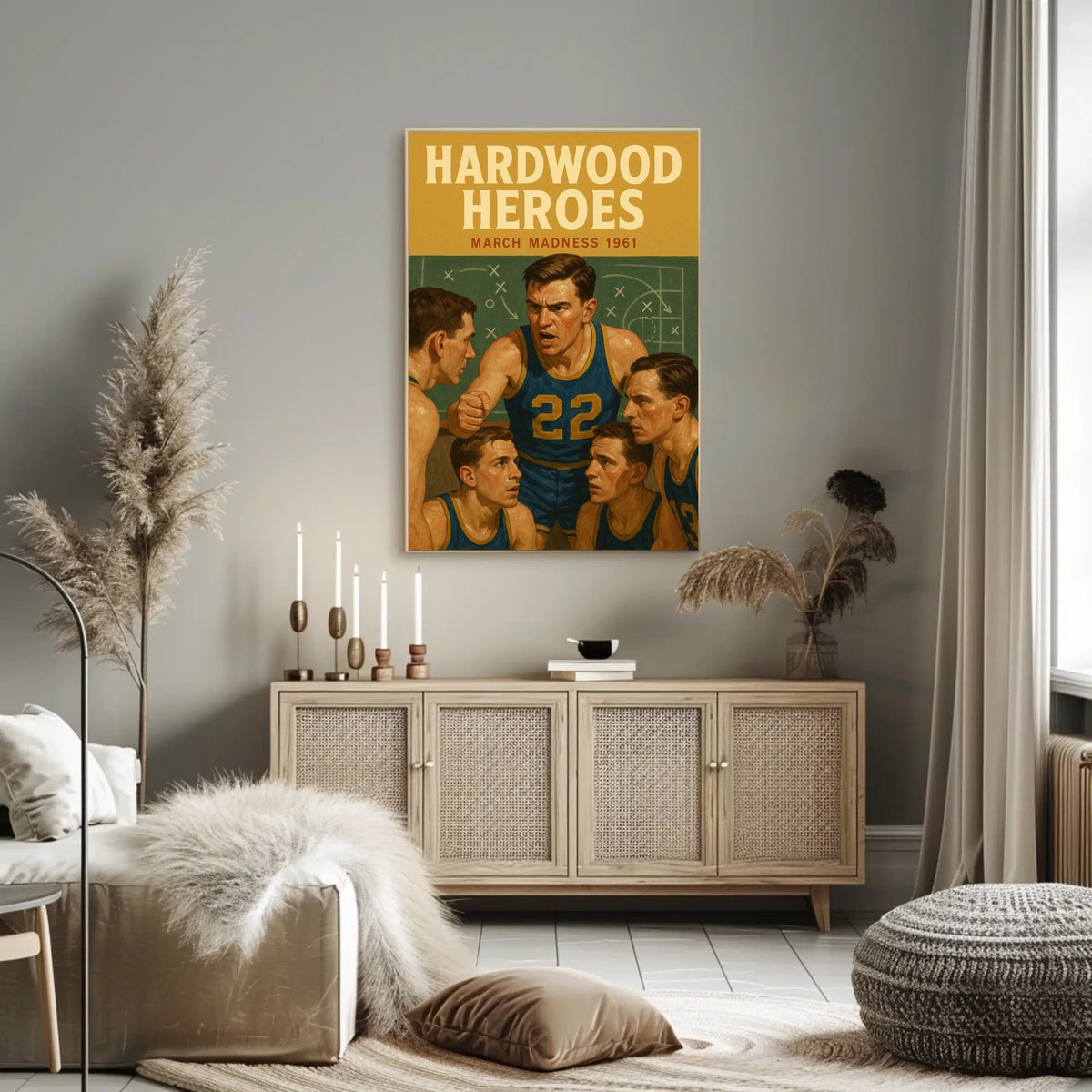 Hardwood Heroes March Madness 1961 Poster