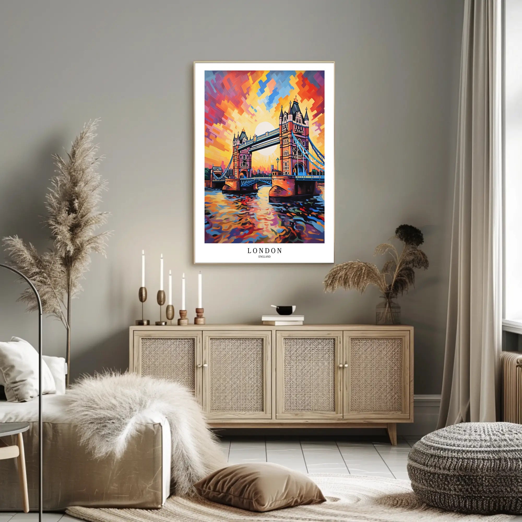 London Bridge in Vibrant Colors Poster PosterGoat