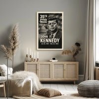 John F. Kennedy 35th President of the United States Digital Montaje Poster