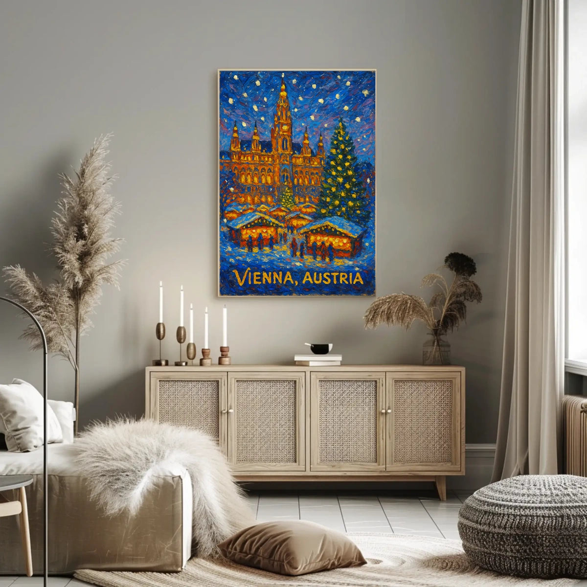 Vienna Winter Wonderland Vintage Wanderlust Poster
