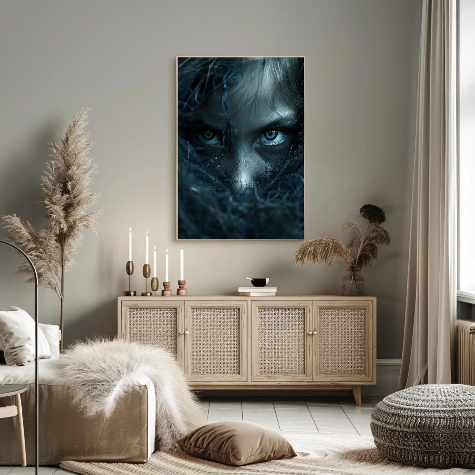 Breathtaking Abstract Landscape Poster: Vibrant Colors, Dynamic Horizon PosterGoat