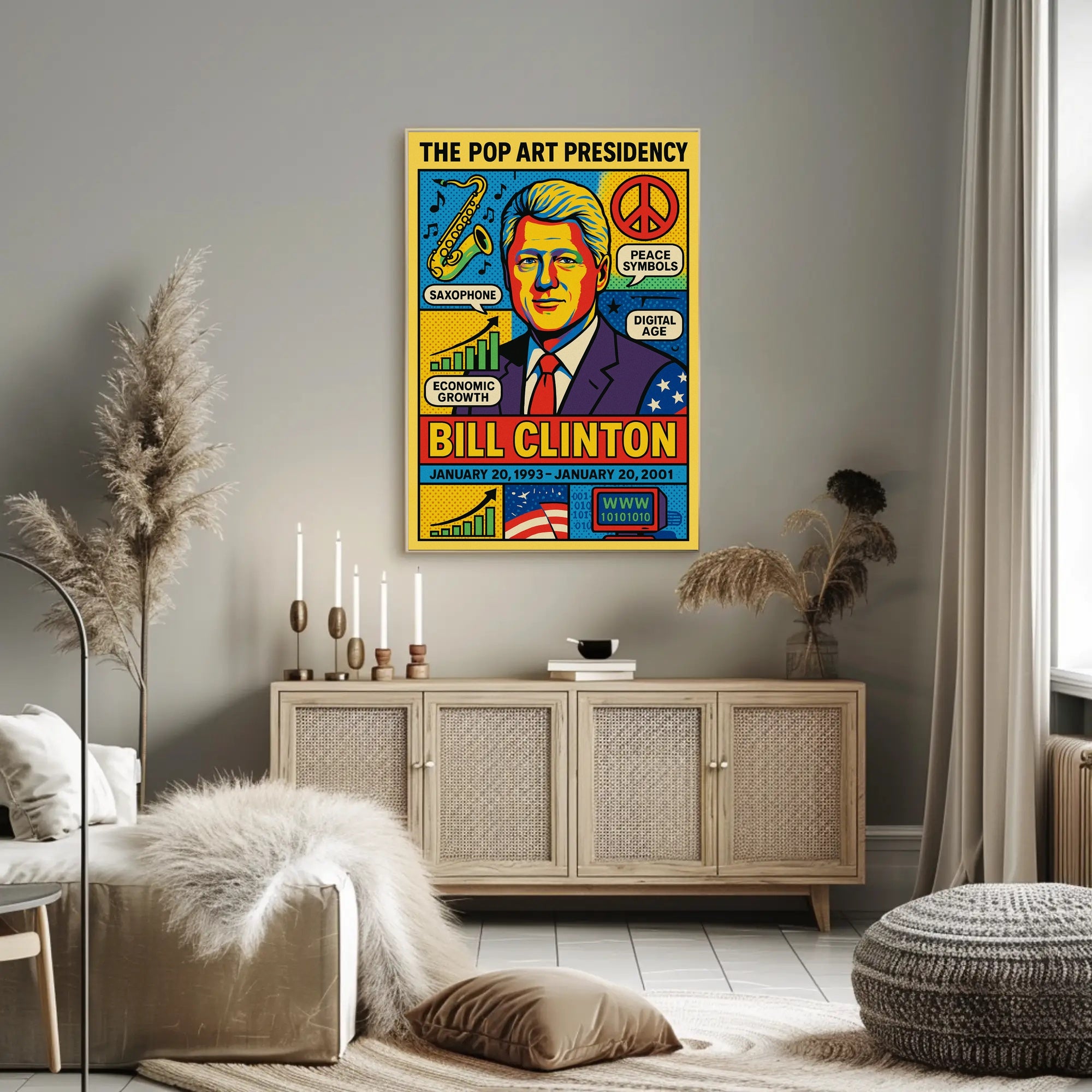 Bill Clinton The Pop Art Presidency Poster