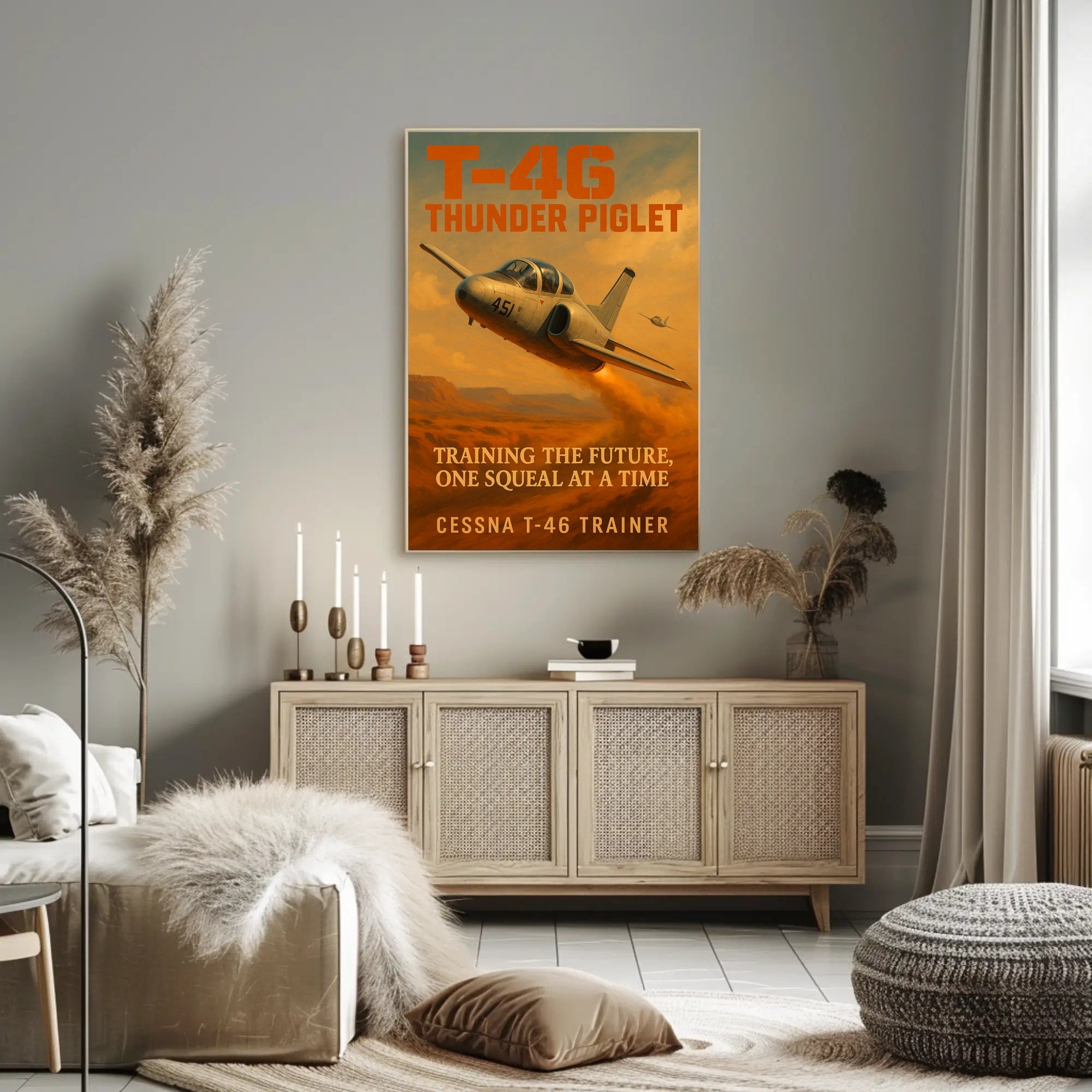 T-46G Thunder Piglet Jet Aviation Poster
