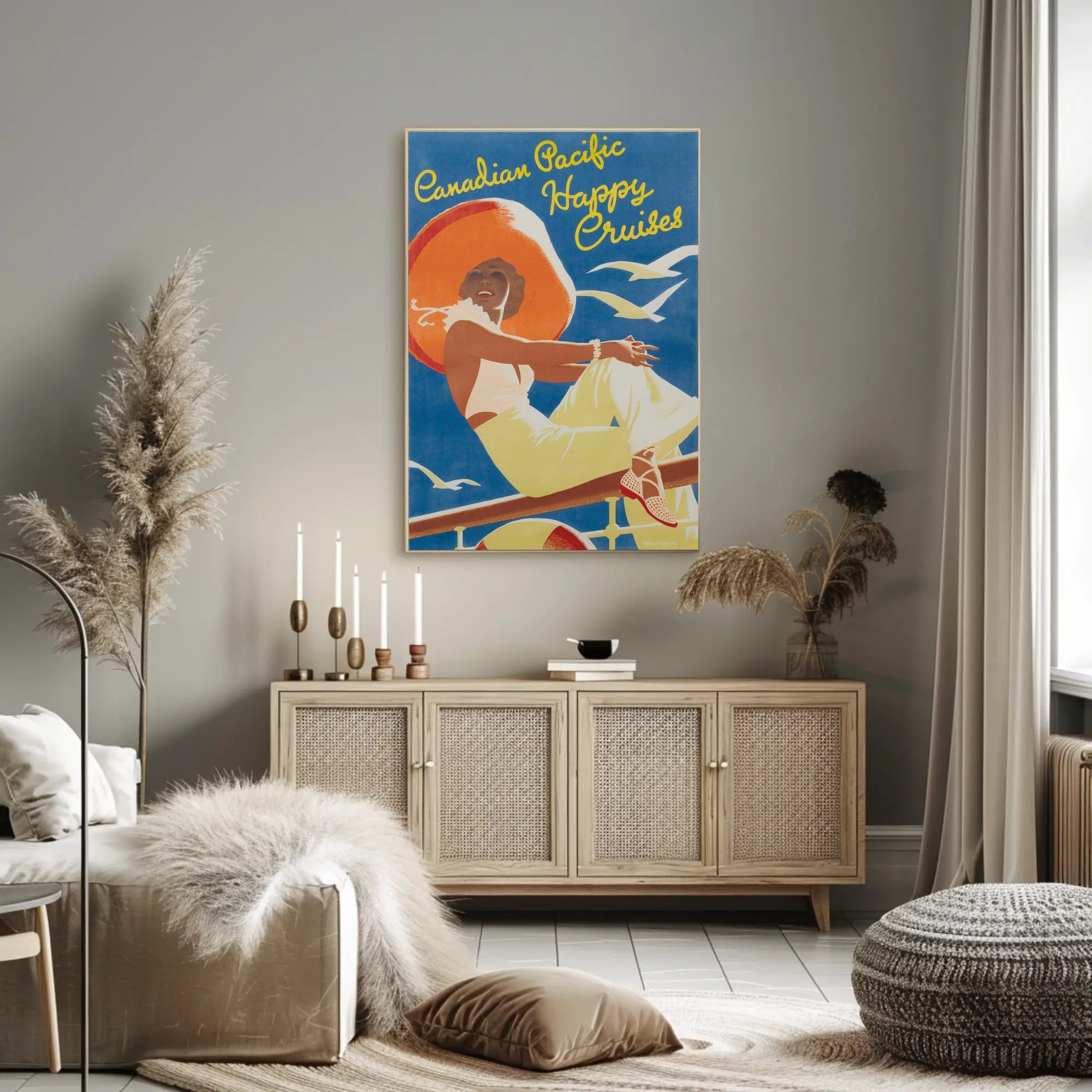 Canadian Pacific Happy Cruises Vintage Travel Poster PosterGoat