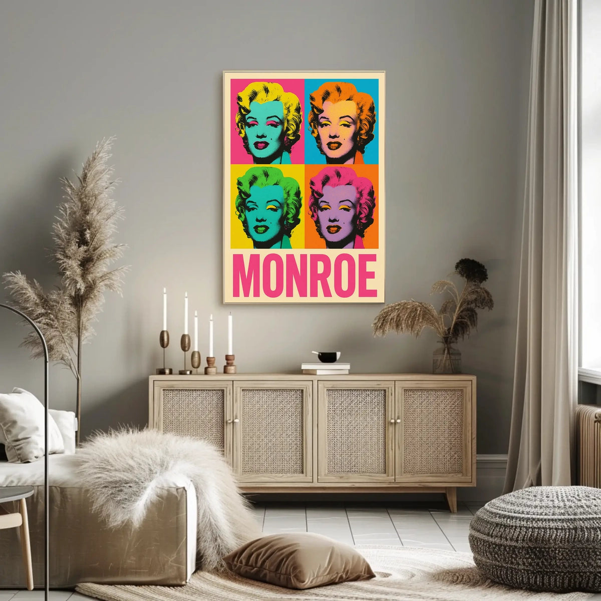 Pop Art Tribute to Monroe Poster
