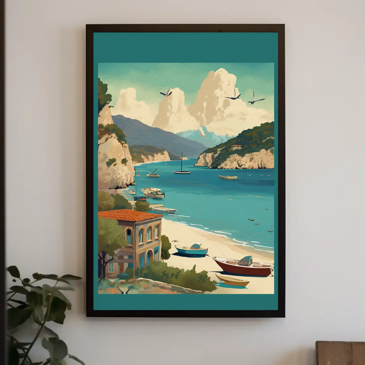 Vintage Parisian Charm: Eiffel Tower & Seine River View Travel Poster