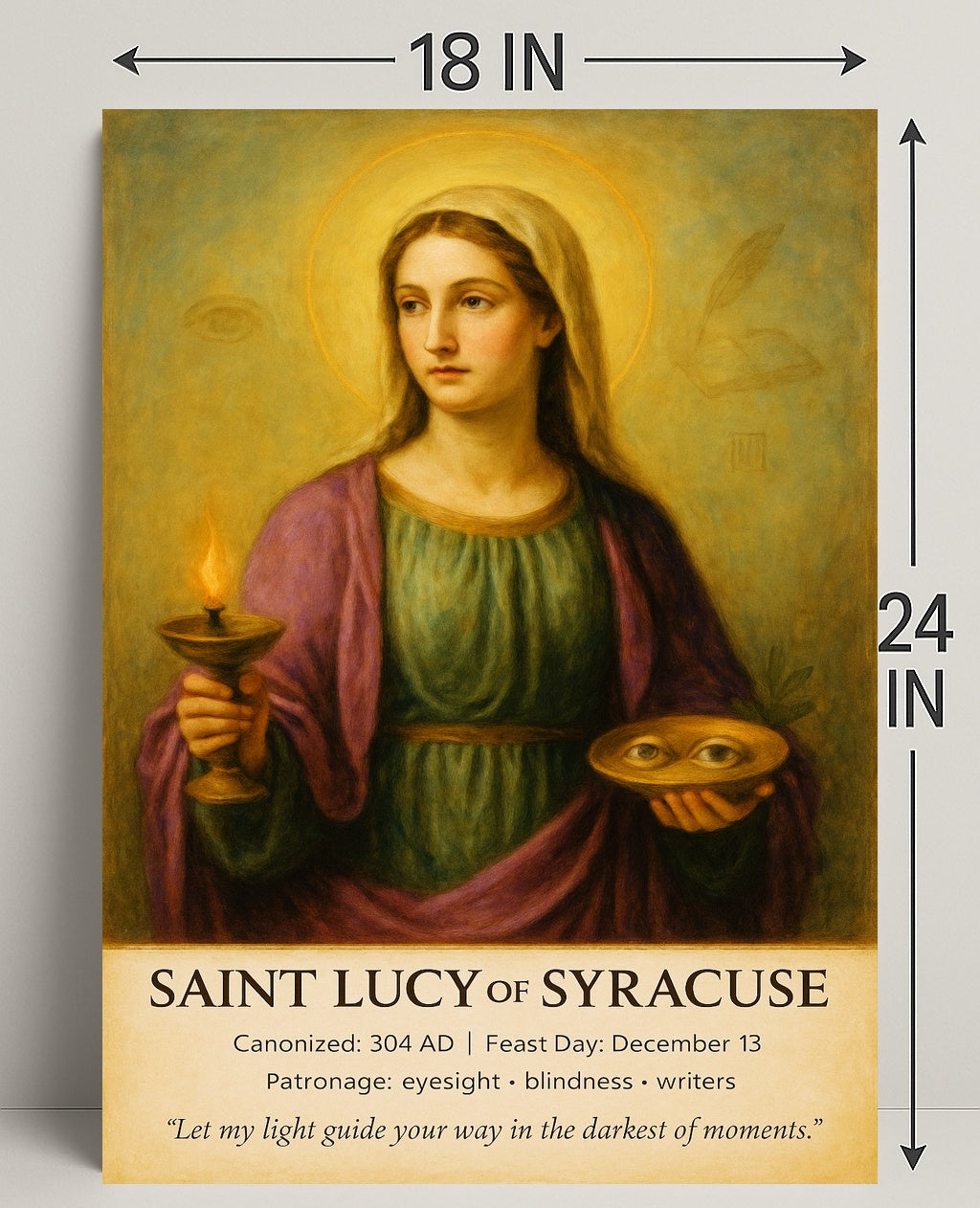 Saint Lucy of Syracuse Poster PosterGoat