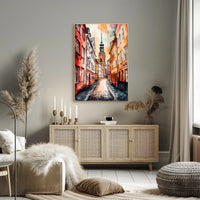 Latvia Riga Old Town and St Peters Church View Poster