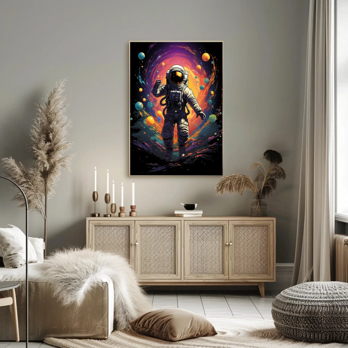 Cosmic Odyssey Astronaut Art Surrealism Dreamers Poster