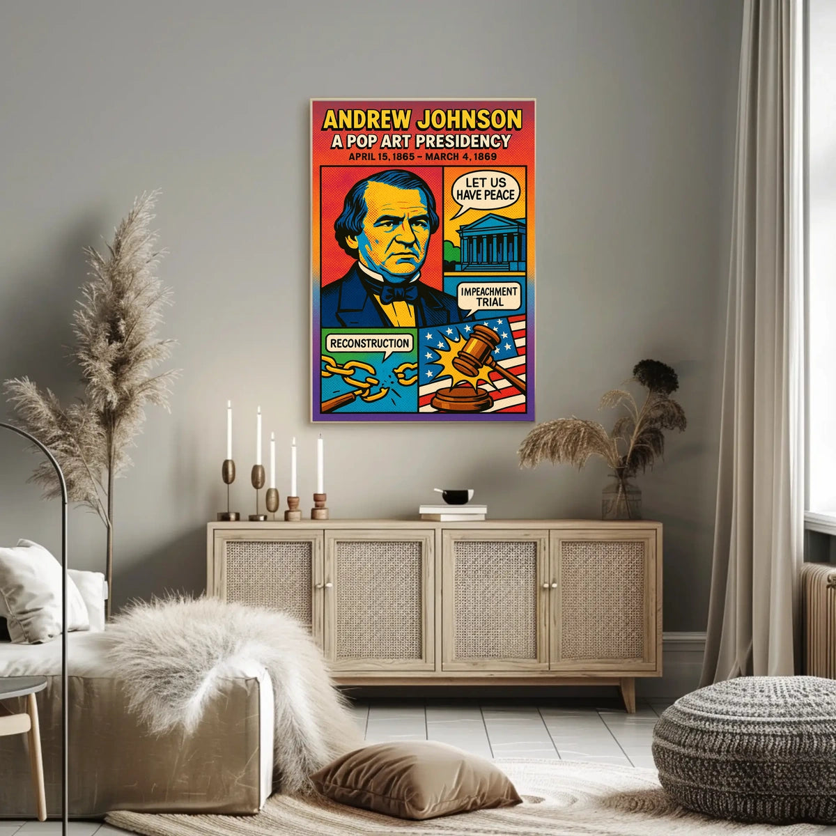 Andrew Johnson A Pop Art Presidency Poster