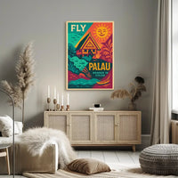 Travel to Palau Vibrant Tropical Adventure Travel Poster PosterGoat