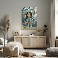 Chibi Bunny Ears Anime Pop Culture Poster PosterGoat