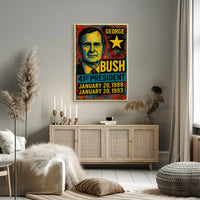 George H. W. Bush 41st President of the United States Graffiti Pop Art Poster
