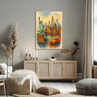 New York City Dreams Watercolor Poster