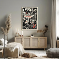Las Vegas Poster Vibrant Neon Skyline For Home Decor