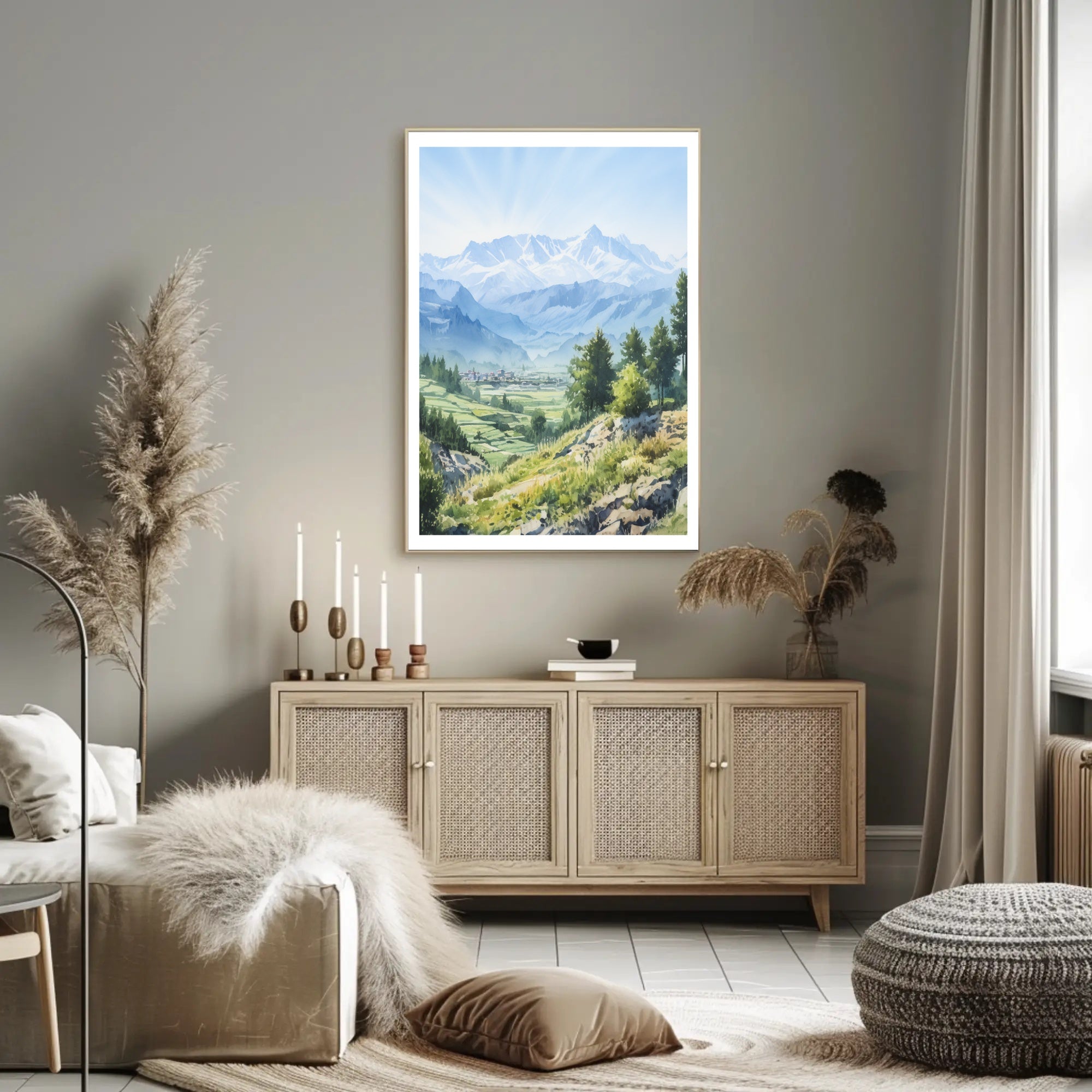Majestic Mountain Landscape Poster PosterGoat
