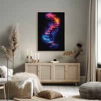 DNA Cosmos: Futuristic Art Poster of Discovery