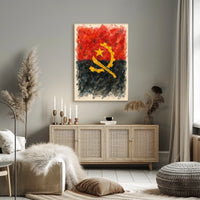 Angolan Flag Art Poster