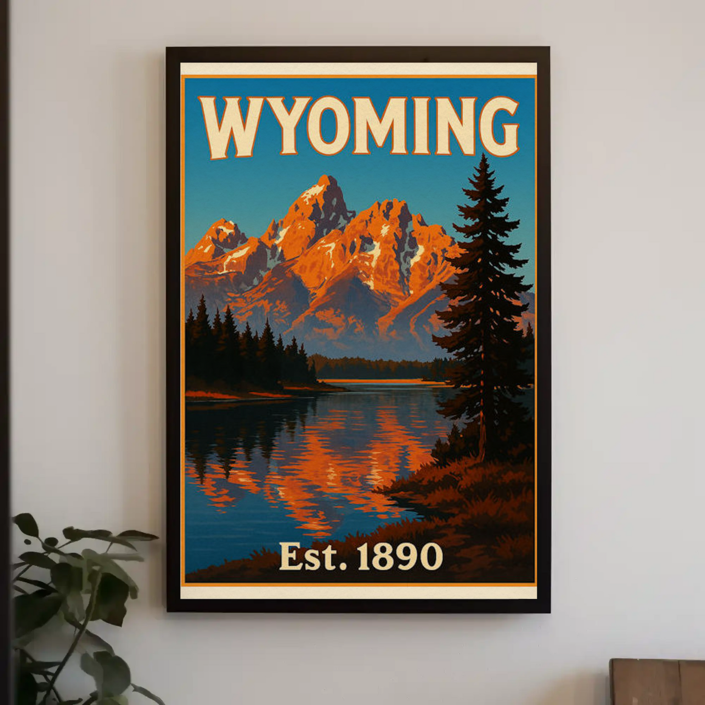Grand Teton National Park Wyoming Scenic Nature Travel Poster