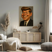 John F. Kennedy Caricature Poster PosterGoat