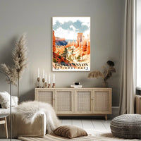 Bryce Canyon Watercolor Wall Art Poster