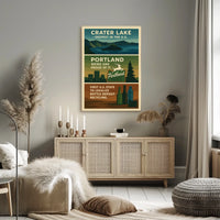 Discover Oregon Crater Lake And Poster