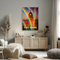 Fort Wayne Indiana Scenic Minimalist Wanderlust Poster