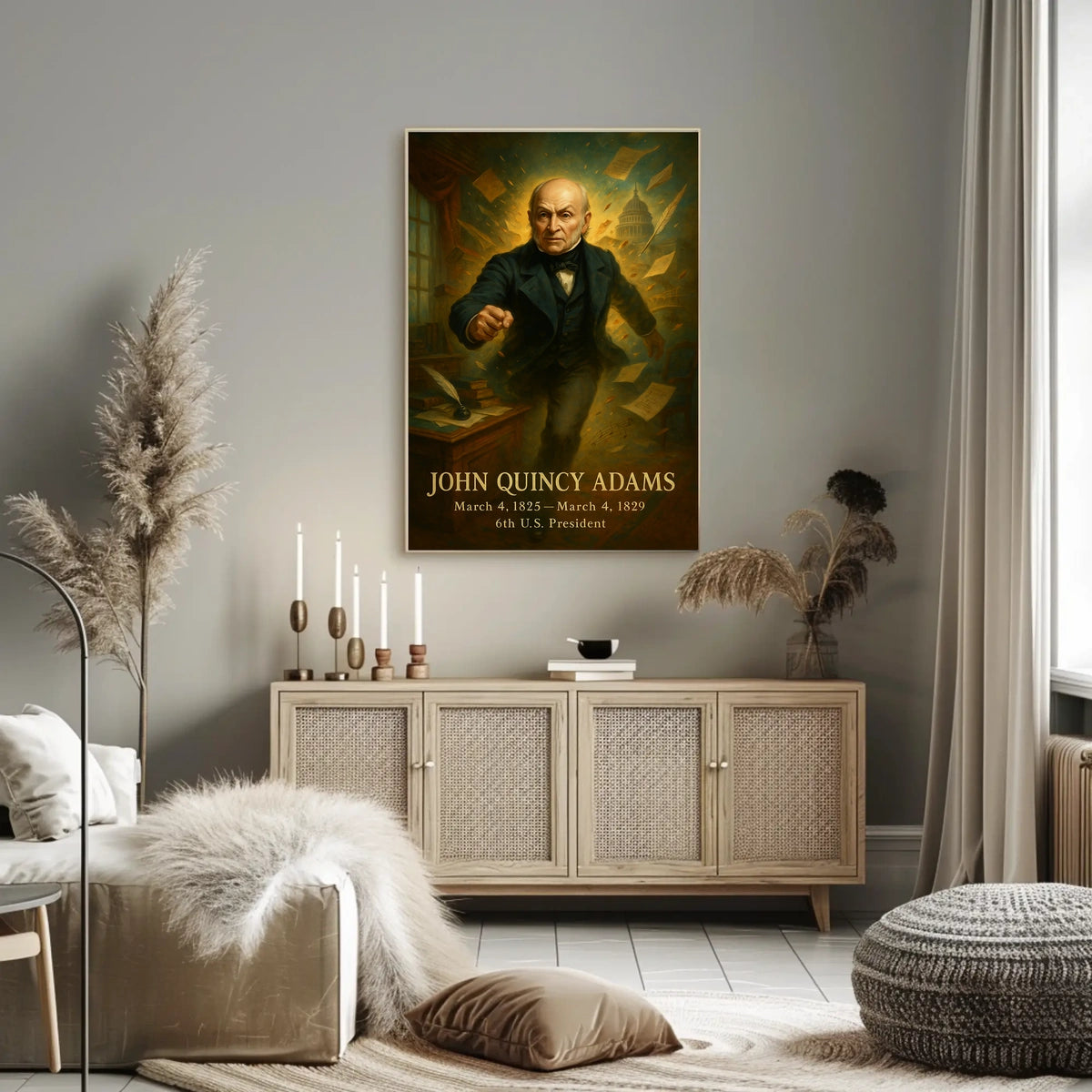 John Quincy Adams Patriotic Historical or Presidential Poster