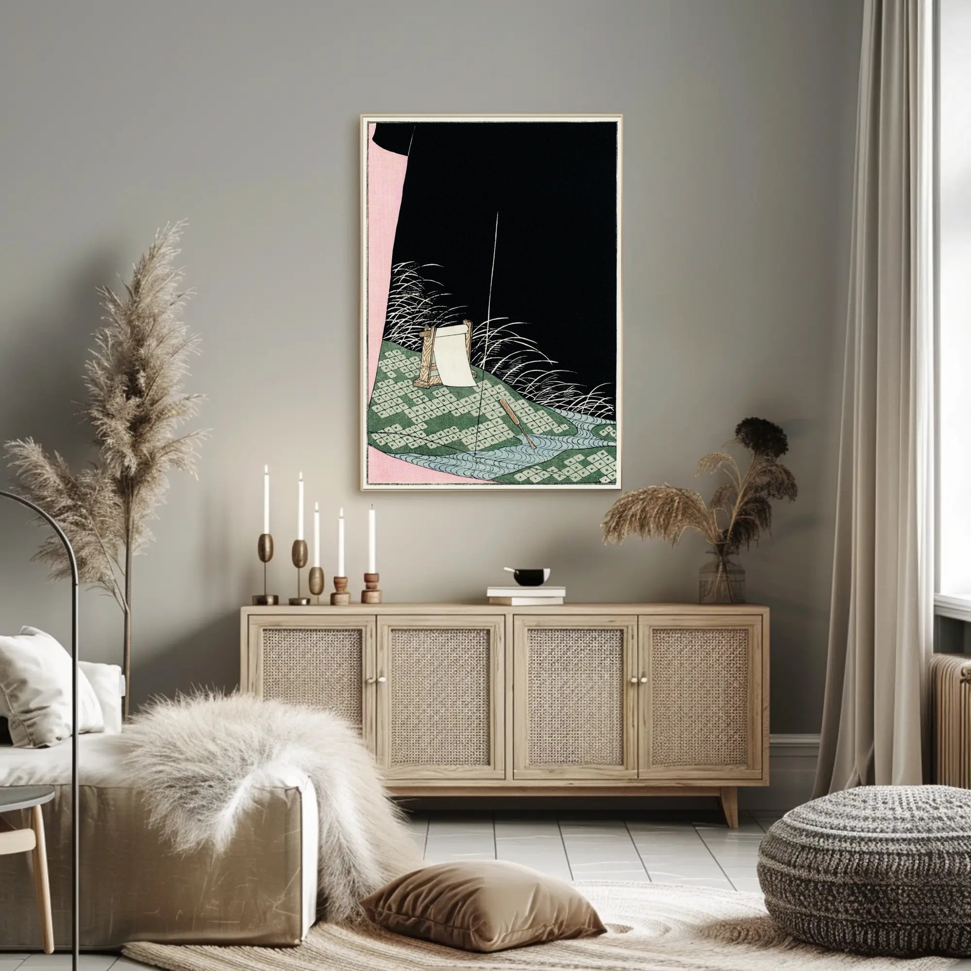 Serene Night by the River Poster