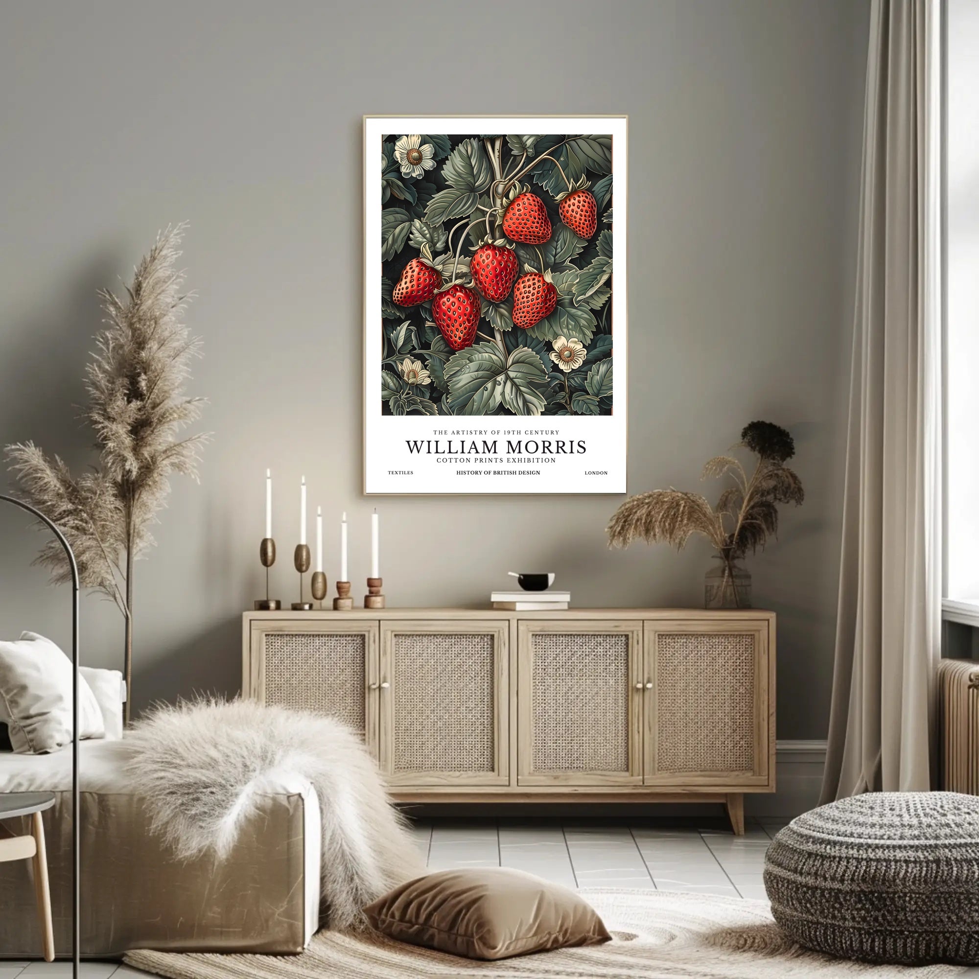 William Morris Cotton Prints Exhibition Poster