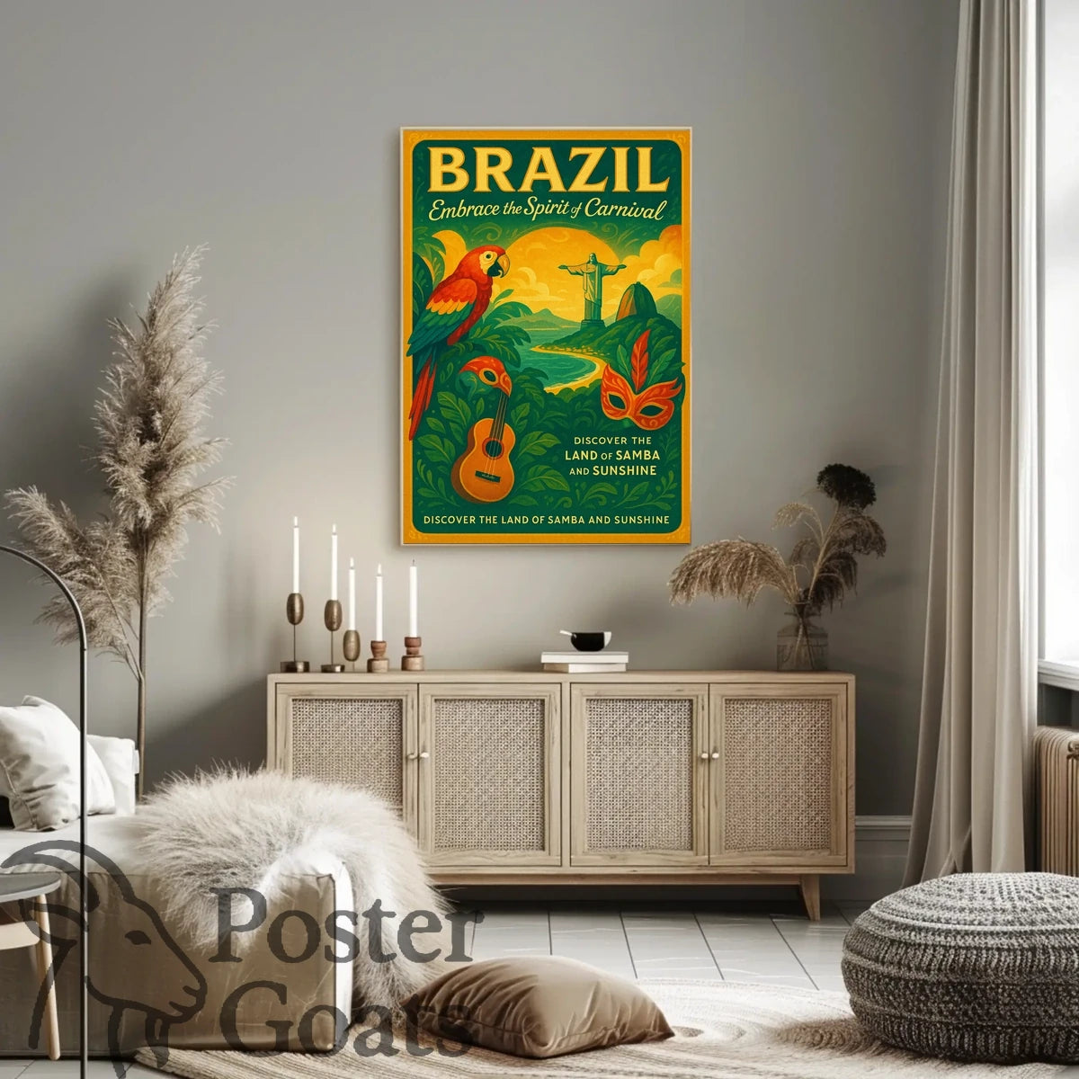 Brazilian Carnival Celebration: Vintage Cultural or Heritage Poster